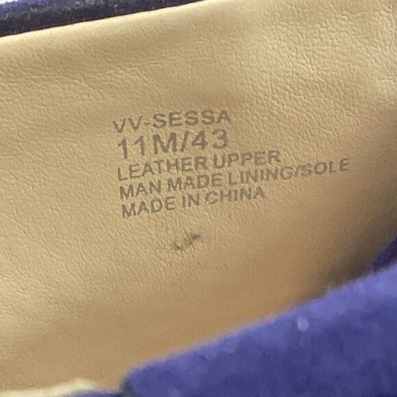 Vince Camuto VV-Sessa - Women's Sz 11(M) Royal Blue Suede Slip-On -Block 3" Heel - Picture 9 of 9